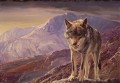 lobo en la montaña